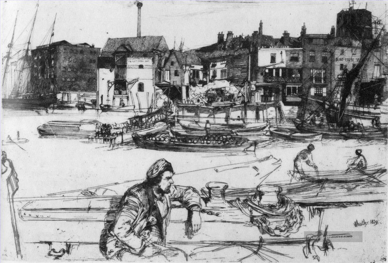 Black Lion Wharf James Abbott McNeill Whistler Ölgemälde